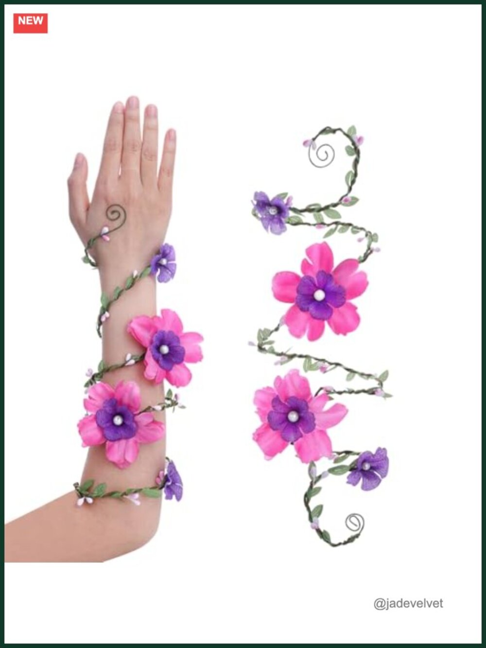 Renaissance Fairy Ivy Arm Wrap Floral Cuff Costume Accessory
